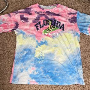 NEVER WORN-Oversized Miami, Florida tie dye shirt
